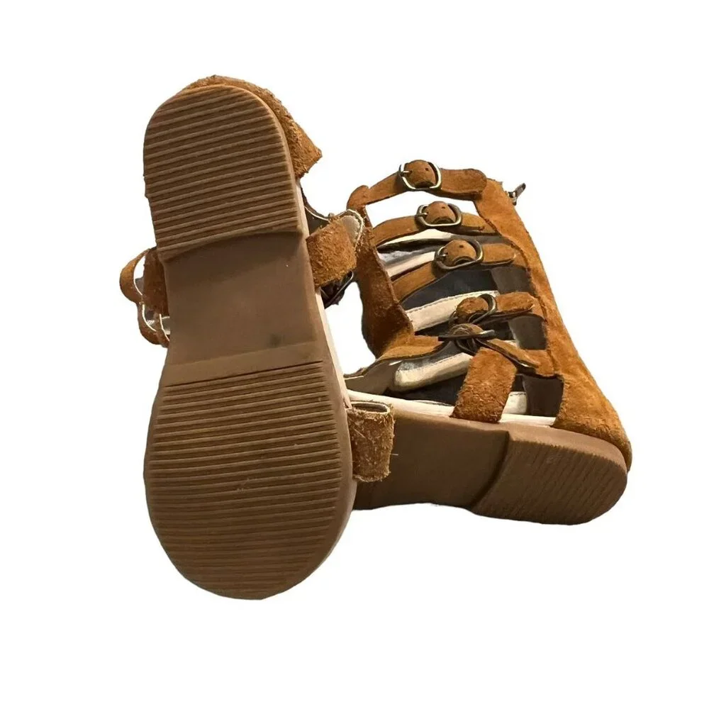Royal Roe Boutique Sz 11/12 Suede Gladiator Boots Sandals